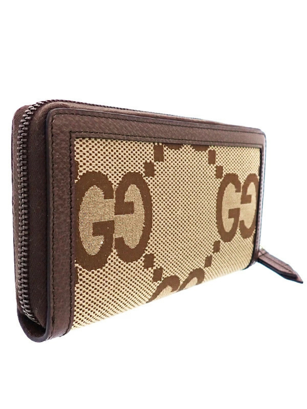 Gucci Wallet Diana GG Jumbo Round Zipper Long Black